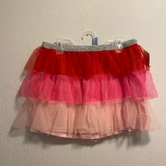 Girl’s Valentine’s Day Pink And Red Tutu Skirt. Condition Is Brand New With Tags! Size Xxl Fun Red Bottoms For Spring, Playful Red Bottoms For Spring, Playful Pink Skirt For School, Cute Red Ruffled Bottoms, Red Mini Skirt For School In Summer, Cute Red Ruffled Skirt, Cute Fitted Red Skirt, Y2k Jean Skirt, Red Tutu Skirt