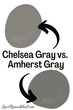 two circles with the words chelsea gray vs amherst gray