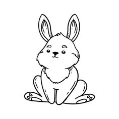 Doodles Drawings, Cute Doodles, Cute Bunny, Premium Vector, Graphic Resources