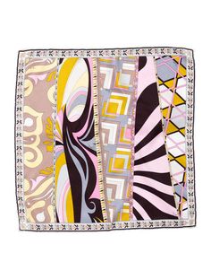 Emilio Pucci Silk Scarf Pucci Fabric, Scarf Illustration, Pucci Pattern, Silk Scarf Design, Textile Pattern Design, Printed Scarf, Floral Prints Pattern, Scarf Design