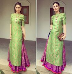 Amazing indian outfit on beautiful kareena kapoor! Kareena Kapoor Saree, Pakistani Lehenga, Looks Jeans, Dress For, Long Kurtis, For Wedding, Patiala Salwar, Kareena Kapoor Khan