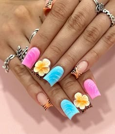 Acrylic Nail Designs Trendy, Nails After Acrylics, Tapered Square, Vibrant Nails, Blush Nails, Dope Nail Designs, Long Acrylic Nails Coffin, Long Acrylic