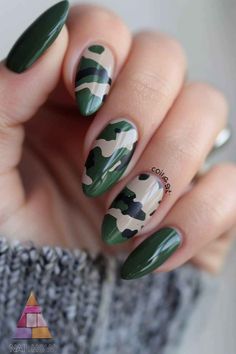 For a subtle twist on the camo trend, these sage green nail designs with white and dark green patches are a soft yet striking choice. Visit NailHow.com for more sage green nail ideas. Blue Camo Nails, Lace Nail Design, Silk Wrap Nails, Nail Lab, Season Nails, Neon Green Nails