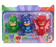 the pj masks water squirters are in their packaging