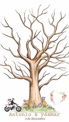 Tree No Leaves Drawing, Bare Tree Printable Free, Fall Tree Template Printable Free, Family Tree Background, Wedding Fingerprint Tree, Diy Photo Book, Fingerprint Tree, Tree Templates, Theme Nature