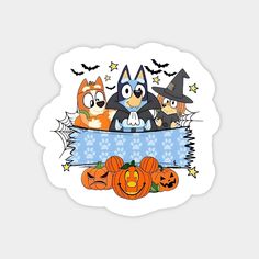 an image of halloween stickers with cats and pumpkins