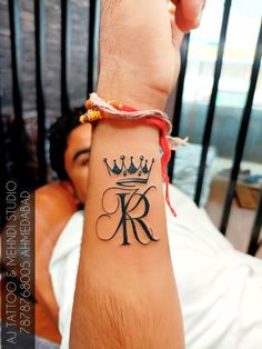 KR Crown Tattoo | KR Tattoo | KR Front Tattoo | KR Letter Tattoo E With Crown Tattoo, K R Tattoo, Crown Letter Tattoo, Kr Tattoo Design, Crown On Name Tattoo, J With A Crown Tattoo, Crown Tattoo With Initial, King Name Tattoo, Letter With Crown Tattoo