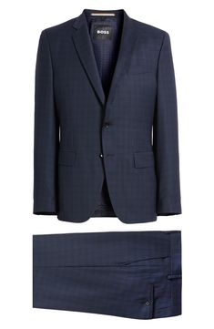 Patterned in a pale plaid, this suit tailored from heathered wool features classic detailing and softer construction for comfort during formal occasions. Jacket has notched lapels; four-button cuffs; chest pocket; welt pockets; side vents Trousers have zip fly with button-tab closure; slant pockets; back button-welt pockets Jacket is partially lined 100% virgin wool Spot clean Made in Turkey Timeless Plaid Wool Suits, Plaid Wool Suit With Notch Lapel, Timeless Plaid Suit With Notch Lapel, Elegant Plaid Suit With Notch Lapel, Timeless Plaid Suits With Notch Lapel, Timeless Plaid Suits For Tailoring, Classic Plaid Suits With Hidden Button Closure, Classic Plaid Suit With Hidden Button Closure, Plaid Wool Suits For Formal Occasions