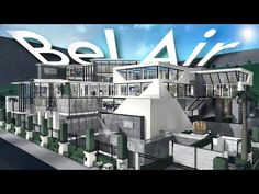 an architectural rendering of a house with the words bel air above it