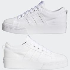 adidas Nizza Platform Shoes - White | Free Shipping with adiClub | adidas US