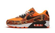 Shop Air Max 90 "Orange Duck Camo" at Stadium Goods, the world's premier marketplace for authentic sneakers and streetwear. In stock and ready to ship. Orange Duck, Nike Airmax 97, Nike Airmax 95, Yeezy 750, Nike X Travis Scott, Camo Shoes, Nike Max, Nike Airforce 1, Orange Camo