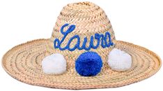 Personalized Beach Hat Are you ready to hit the beach in style? Look no further than our Personalized Honeymoon Beach Hat! This floppy hat is the perfect accessory for any newlywed heading off on a romantic beach vacation. Made from high-quality materials, it's both stylish and functional. This beach hat is designed with the Mrs. Beach Babe in mind, featuring a personalized touch that will make you feel extra special. Add your own custom text to the hat, such as "Mrs. Smith" or "Just Married", t Fun Short Brim Sun Hat For Vacation, Bohemian Mini Hat With Curved Brim For Beach, Fun Straw Hat With Curved Brim For Vacation, Blue Bohemian Panama Hat For Vacation, Fun Fedora Straw Hat For Beach, Fun Blue Sun Hat For Vacation, Fun Short Brim Straw Hat For Beach, Summer Wide Brim Hats For Holidays, Summer Straw Hat With Wide Brim For Holiday