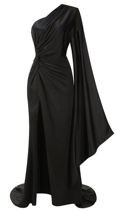 One Shoulder Draped Maxi Dress Black -

Color: Black
One shoulder design
Long sleeve / Sleeveless
Draped design
Mermaid design
Length: Maxi

Style: summer dress, summer outfit, party dress, evening gowns, girly summer outfits, chic dress to impress, dress to impress, summer date outfit, 4th of july outfits, july 4th outfits, summer night outfit, summer business casual outfits, black dresses, one shoulder dresses, maxi dresses, evening dresses, draped dresses Black One-shoulder Dress With Draped Sleeves, Black Dress With Draped Sleeves And Asymmetrical Neckline, Black Draped Evening Dress For Dinner, Black Evening Dress With Draped Sleeves For Party, Formal Black Dress With Draped Sleeves, Black Dresses With Draped Sleeves For Gala, Black Draped Dress With Draped Sleeves, Black Draped Fitted Evening Dress, Fitted Black Draped Evening Dress