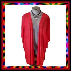 Festive Red Mesh Kimono Style Cover-Up Nwt Choose: 2x Or 3x Sexy, Sheer Free-Form Style Wide Kimono Stye Sleeves Perfect As A Wrap In The Evening Or As Cover Up Poolside 2x: Fits Hip Up To 60" 3x: Fits Hip Up To 70" New, Never Worn With Tags 2x Z/1088. 3x Z/1089 Summer Party Tops With Open Front, Summer Open Front Tops For Night Out, Red Open Front Tops For Spring, Red Open Front Top For Spring, Spring Red Open Front Top, Mesh Kimono, Black Floral Kimono, Form Style, White Kimono