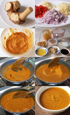 there are many different types of food being prepared on the counter top and in bowls