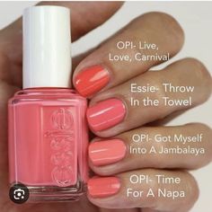 Freedom Of Peach Opi, Best Coral Nail Polish, Opi Coral Nail Polish, Light Coral Nail Polish, Bright Coral Nails, Opi Pink Coral Nail Polish, Opi Coral Red Nail Polish, Coral Nail Polish, Summer Nail Polish