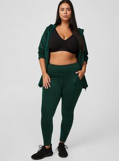 Matching Style(s): Search 18936430 FIT Model is 5'8” wearing size 1. Measures 27” inseam (size 2). MATERIALS + CARE Super Soft Micro Fleece knit fabric: The softest performance knit around! Plush and cozy, with all the breathability you need for active days and weekend romps. . Stretch level: Medium 4-way stretch. . Moisture wicking keeps you dry. . 88% polyester, 12% spandex. . Machine wash cold. Tumble dry low. . Imported. . DETAILS Functional pockets. . The best plus size women's happy camper micro fleece full length active legging with front pockets sport leggings in botanical garden made of supersoftmicrofleece. This sporty athletic-wear is great for looking good while you are working out, being active, playing your favorite sport, or doing yoga, Pilates, barre, zumba, biking, lifting Trendy Plus Size Fashion, Pilates Barre, Plus Size Workout, Sport Leggings, Active Leggings, Matches Fashion, Happy Camper, Happy Campers, Botanical Garden