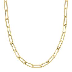 Complete your look with the classic style of this 14k gold polished paper clip chain necklace. Complete your look with the classic style of this 14k gold polished paper clip chain necklace. Nickel free Metal: 14k gold Chain length: 24 in. Total weight: 7.87 g Width: 4.3 mm Packaging: boxed Plating: 14k gold Finish: polished Chain type: link Please note, due to the high value of this item, a signature may be required upon delivery. Size: 24". Color: Multicolor. Gender: male. Age Group: adult. Classic Rectangular Chain Necklace, Classic Paperclip Chain Necklace For Formal Occasions, Classic Paperclip Chain Necklace, Classic Rectangular Paperclip Chain Necklace, Classic Formal Paperclip Chain Necklace, Classic Link Chain Necklace With Paperclip Detail, Classic Link Chain Necklace With Paperclip Design, Classic Link Chain Necklace With Paperclip Chain, Classic Chain Necklace With Rectangular Links