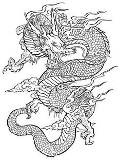 Japan Tattoos, Dragon Traditional, Traditional Dragon, Tato Henna, Kunst Tattoos