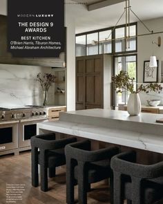 Mountain Home Design, Mountain Home Kitchen, Walnut Kitchen Island, Mountain Inspiration, Hinsdale Illinois, Kitchen Pendant Lights, Mountain Home Interiors, Walnut Kitchen, Oak Kitchen Cabinets