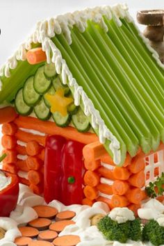 an image of a ginger house made out of food