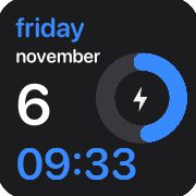 an image of a clock with the time on it's face and text friday november 6, 09 33