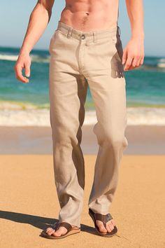 A slim-fit, European-cut, mens linen pant in a soft, twill weave. Features a zip-fly, button closure, and back flap pockets. 100% linen. Fitted Linen Pants, Wedding Pants, Linen Beach Pants, Beach Wedding Attire, Basic Streetwear, Mens Wedding Attire, Mens Linen Pants, Linen Drawstring Pants, Elegant Pant