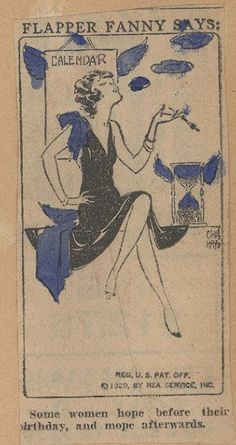 an old advertisement for flapper fanny says