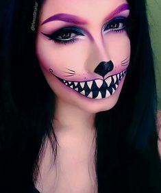 Scary Bunny Makeup, Disney Halloween Makeup, Bunny Makeup, Cool Halloween Makeup