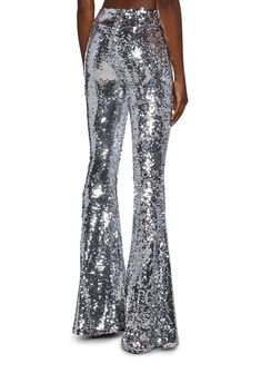 cuz groove to that shattered glass! These flares have a stretchy sequin construction, a flared leg silhouette, and a back zip closure. 70s Disco Fashion Women, Rhinestone Pants, 70s Fashion Disco, Sequin Flare Pants, Dancers Outfit, Stage Outfit, Mirror Ball, Concert Looks, School Clothes