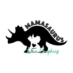 the logo for mamasaurus's las angeles zooplicss is shown in black and white