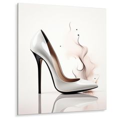 Bring Contemporary Abstraction to your home with this metal wall decor. This "White High heels smoke fashion brand elegance" Metal Artwork is available in several sizes, making it the focal point of any room or office. Elevate your space with our exquisite Metal Wall Decor printed on a sleek Aluminium sheet. The marriage of industrial strength and artistic finesse creates a stunning visual impact. This durable, contemporary piece adds a modern edge to any room, effortlessly blending style and su White High Heels, Brown Wall Art, Accent Wall Decor, Aluminium Sheet, Fashion High Heels, Metal Artwork, Metal Wall Decor, Elegant Fashion, 20 Years