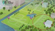 an interactive map shows the location of several tennis courts and water features in this area