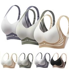 PRICES MAY VARY. 【UNIQUE SUPPORT FOR THE WHOLE BREAST】The bra provides instant breast shaping and offers anti-sagging function, creating a perkier and smoother shape with full support. 【PRESSURE RELIEF FOR THE SHOULDERS】Our bra features specially designed wide shoulder straps that evenly distribute pressure across the shoulders. This thoughtful design ensures that you can wear our bra for extended periods of time without experiencing shoulder discomfort. 【NO BACK FAT】The bra offers wireless supp Gather Bra, Bra Image, Bra Items, Back Fat, Support Bra, Lounge Lingerie, Everyday Bra, Support Bras, Bra Shop