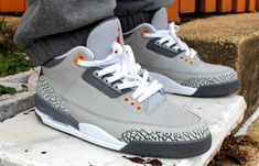 Cool Grey 3s, Air Max Classic, Jordan 3s, Wedding Sneakers, Jordan 3 Retro, Air Jordan 3 Retro, Air Jordan Sneakers, Red Nike, Air Jordan 3