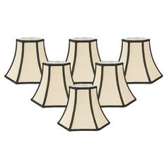 four lamps are shown with the words royal designs decorative tri