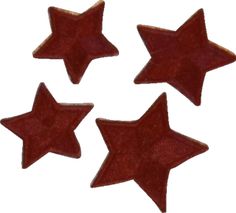 three red stars are shown against a white background