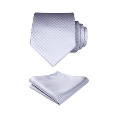 Plaid Tie Handkerchief Set - WHITE Tie Length, Plaid Tie, Valentines Day Birthday, Mens Plaid, Necktie, Formal Event, Neck Tie, Valentine's Day, Size 12