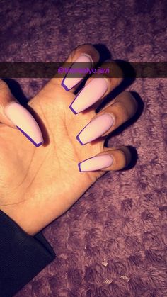 @natalia_vozna Outline Nails, Classy Nail Art Ideas, Gray Nails, Toe Nail Designs, Classy Nails, Matte Nails, Purple Nails