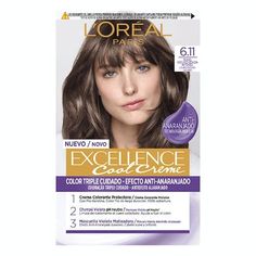 Producto para teñirse en casa Tinte Rubio Oscuro Ceniza cool creme N6.11 EXCELLENCE 1 ud Ash Dark Blonde, Loreal Hair Dye, Ash Brown Hair Color, Ash Brown Hair, Purple Dye, Short Human Hair Wigs, Human Braiding Hair, Purple Shampoo