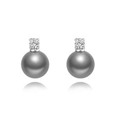 PRICES MAY VARY. Design: These fashionable silver earrings suspend a grey pearl with elegance and classic charm, perfect for enhancing any style ensemble you choose. The minimalist design is accentuated by a square-cut CZ stud earrings above the pearl, creating a timeless and sophisticated look. Perfect for those who appreciate the blend of simplicity and elegance. Size : These dainty earrings are 18mm long, making them the ideal accessory for various occasions. The 12mm diameter grey pearl adds Twist Weave, Knot Stud Earrings, Knot Studs, Small Earrings Studs, Cz Stud Earrings, Stud Earrings For Women, Earrings Minimalist, Trendy Earrings, Love Knot