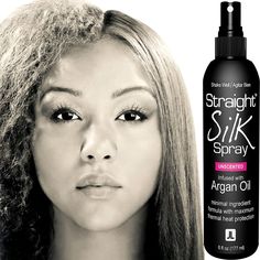 PRICES MAY VARY. SALON GRADE FORMULA: Get silky straight hair in 1/2 the time. Breathe new life into your hair and stop heat damage. Revitalize shine, prevent frizz, eliminate kink and color-safe protection. Formulated to blend hair extensions to existing hair HEAT HAIR PROTECTOR: Shield your hair from heat exposure up to 450°F when styling with flat irons and blow dryers. Effective hair detangler SHAMPOO & CONDITIONER FRIENDLY: Infused with Moroccan Argan Oil which is a great moisturizer that c Chemically Straightened Hair, Humidity Hair, Hydrating Hair Mask, Hair Frizz, Natural Gray Hair, Argan Oil Hair, Moroccan Argan Oil, Heat Protectant, Hair Straightening