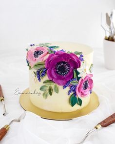 Mokara Orchids, Paint Cakes, Elegant Cake Design, Cake Competition, Cake Decorating For Beginners, Birthday Cake With Flowers, Red Chocolate