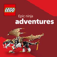 the lego book cover features an image of a dragon with wings on it's back