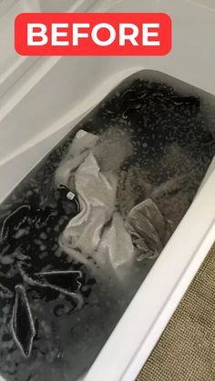 the inside of a washing machine that has been cleaned and is in need of cleaning