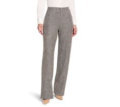 Tweed is no longer just the domain of the college professor: seek out new sartorial adventures with the NIC+ZOE Tweed City wide-leg pant. These pull-ons, crafted from a sophisticated tweed fabric, are designed to keep you stylish and comfortable from day to night. Pair them with a blazer for the office or a tee for a casual outing. From NIC+ZOE. Tweed Bottoms For Workwear In Fall, Tailored Tweed Pants For Fall, Fall Tweed Bottoms For Work, Business Casual Tweed Pants With Herringbone Pattern, Formal Tweed Pants For Fall, Tweed Bottoms For Business Casual In Fall, Fall Tweed Bottoms For Business Casual, Tweed Pants For Business Casual, Tweed Trousers For Business Casual