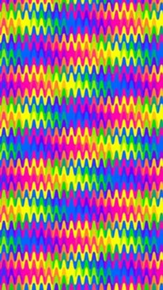 an abstract colorful background with wavy lines and zigzag shapes in bright colors