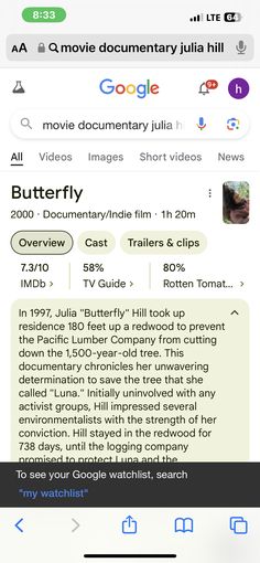 an iphone screen with the text'butterfly'on it, and another screenshot