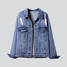 Ripped back embroidery denim jacket online—cool women's denim jacket from the 2023 Spring-Summer Collection. Trendy-street helps you to represent how you feel. It allows you to express yourself and be creative. It can also help boost your confidence as you can make bold fashion statements that are unique to you.Embroidered denim adds a touch of texture and dimension to any look. The intricate stitching creates an eye-catching design that is perfect for various styles. Colored denim is a great wa Trendy Denim Blue Cotton Jacket, Oversized Denim Blue Jacket For Summer, Oversized Cotton Denim Vest For Spring, Summer Streetwear Denim Jacket, Spring Oversized Cotton Denim Vest, Trendy Relaxed Fit Cotton Denim Vest, Oversized Dark Wash Denim Jacket For Summer, Trendy Relaxed Fit Denim Jacket, Trendy Oversized Denim Vest