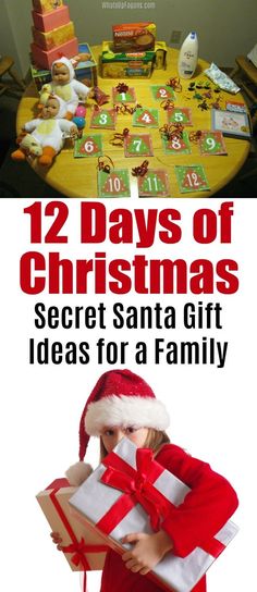 the 12 days of christmas secret santa gift ideas for a family that is ready to give